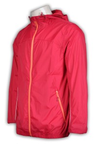 J412  訂購團體行山風褸  訂製薄外套  帶帽螢光風褸  極輕超薄外套批發商 攀山外套